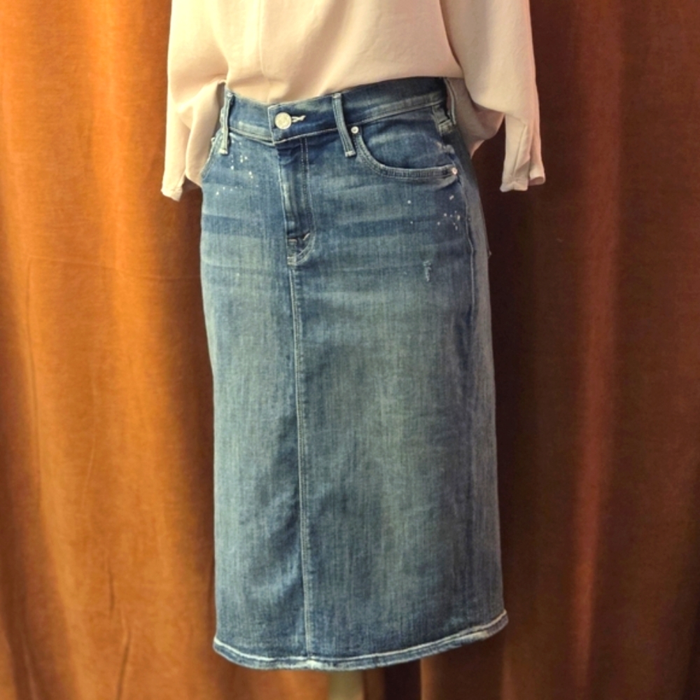 MOTHER Light Denim Skirt Sz 27